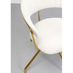 New KARE Design Swivel Chair Belle Velvet Cream