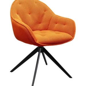 New KARE Design Swivel Chair Carlito Mesh Orange
