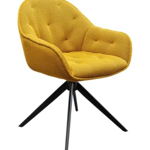 Discount KARE Design Swivel Chair Carlito Mesh Yellow