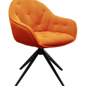 New KARE Design Swivel Chair Carlito Mesh Orange