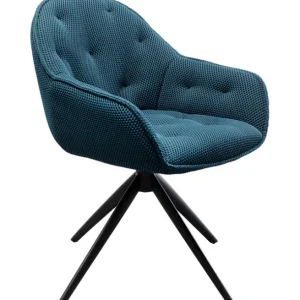 Best KARE Design Swivel Chair Carlito Mesh Bluegreen