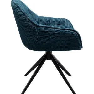 Best KARE Design Swivel Chair Carlito Mesh Bluegreen