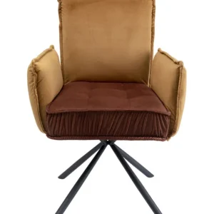 Sale KARE Design Swivel Chair with Armrest Chelsea Brown