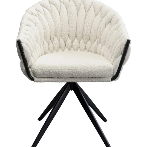 swivel_chair_with_armrest_0-9.webp New KARE Design Swivel Chair with Armrest Knot Boucle