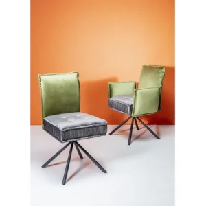 Best KARE Design Swivel Chair with Armrest Chelsea Green