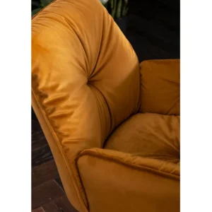 Hot KARE Design Swivel Chair with Armrest Mila Yellow