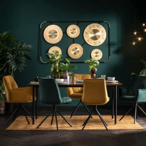 Hot KARE Design Swivel Chair with Armrest Mila Yellow