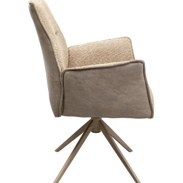 swivel_chair_with_armrest_3-7.webp Hot KARE Design Swivel Chair with Armrest Liverpool Greige