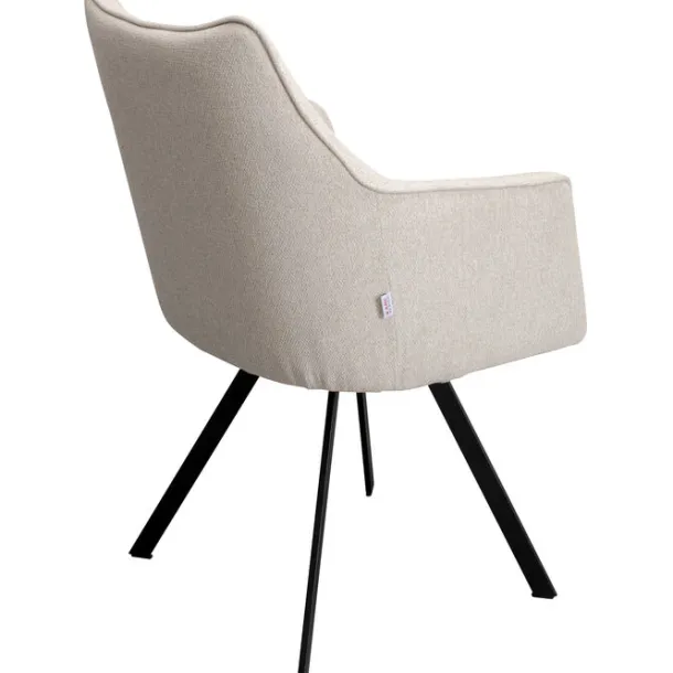 swivel_chair_with_armrest_4-6.webp Discount KARE Design Swivel Chair with Armrest Modino Cream