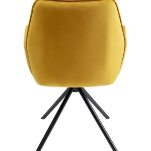 Hot KARE Design Swivel Chair with Armrest Mila Yellow