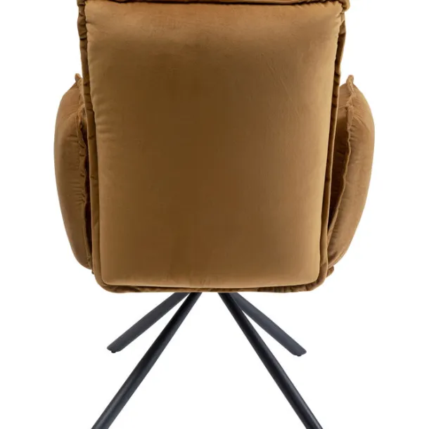 swivel_chair_with_armrest_6-3.webp Sale KARE Design Swivel Chair with Armrest Chelsea Brown