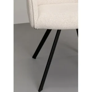 Discount KARE Design Swivel Chair with Armrest Modino Cream