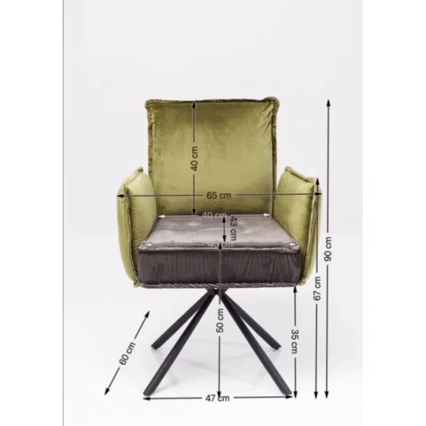 swivel_chair_with_armrest_7-8.webp Best KARE Design Swivel Chair with Armrest Chelsea Green