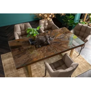 Outlet KARE Design Table Conley Brass 160x80