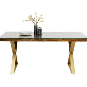 Online KARE Design Table Conley Cross Brass 180x90cm