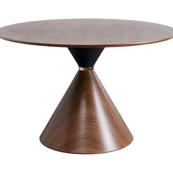 table_cono_walnut_cm_0.webp Clearance KARE Design Table Cono Walnut Ø120cm