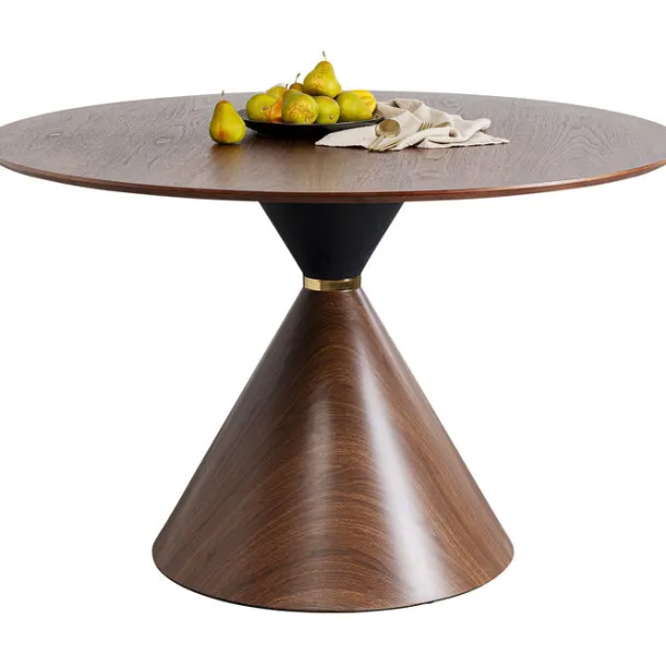 table_cono_walnut_cm_1.webp Clearance KARE Design Table Cono Walnut Ø120cm