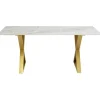 Best KARE Design Table Eternity Cross Brass 180x90cm