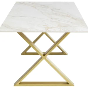 Best KARE Design Table Eternity Cross Brass 180x90cm