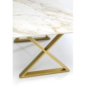 Best KARE Design Table Eternity Cross Brass 180x90cm