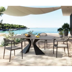 Hot KARE Design Table Gloria Ceramic Black 180x90cm