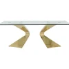 Clearance KARE Design Table Gloria Gold 200x100cm