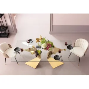 Clearance KARE Design Table Gloria Gold 200x100cm
