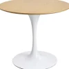 Clearance KARE Design Table Invitation Set Oak White Ø90cm