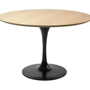 Outlet KARE Design Table Invitation Set Oak Black Ø120cm