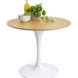 Clearance KARE Design Table Invitation Set Oak White Ø90cm