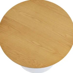 Clearance KARE Design Table Invitation Set Oak White Ø90cm