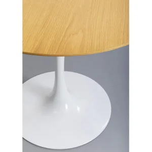Clearance KARE Design Table Invitation Set Oak White Ø90cm