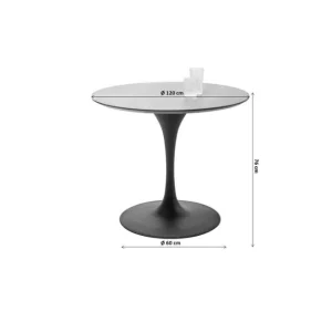 Best KARE Design Table Invitation Set Walnut Brass Ø120cm