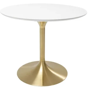 Hot KARE Design Table Invitation Set White Brass Ø90cm