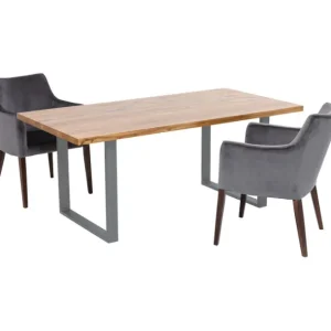 Discount KARE Design Table Jackie Oak Crude Steel 160x80
