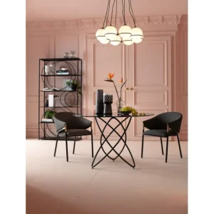 Hot KARE Design Table Molekular Black Ø120cm
