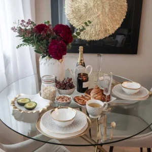 Online KARE Design Table Molekular Gold Ø120cm