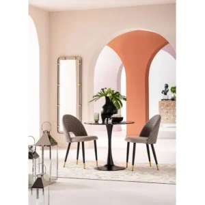 Fashion KARE Design Table Schickeria Marble Black Ø80cm