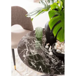 Fashion KARE Design Table Schickeria Marble Black Ø80cm
