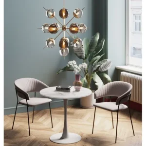 Online KARE Design Table Schickeria Marble White Ø80cm