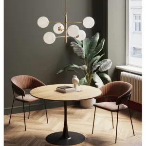 Discount KARE Design Table Schickeria Oak Black Ø110cm