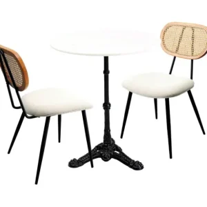 Best KARE Design Table Set Bistro Rosalie Creme (3/part)