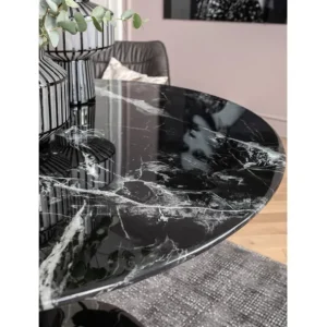 New KARE Design Table Solo Marble Black Ø110