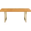 Best KARE Design Table Symphony Oak Brass 160x80