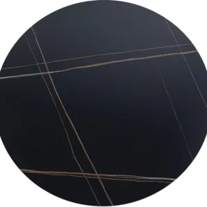 Hot KARE Design Table Top Invitation Round Ceramic Black Ø120cm