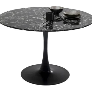 Best KARE Design Table Veneto Marble Black Ø110cm