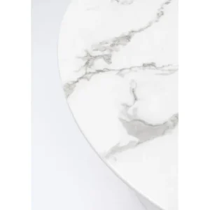 Clearance KARE Design Table Veneto Marble White Ø110cm