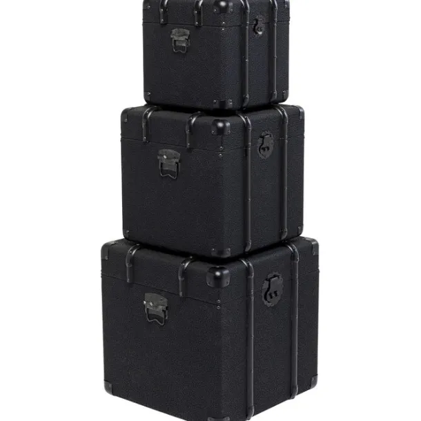 trunk_voyage_black_set_1.webp Online KARE Design Trunk Voyage Black (3/Set)