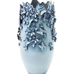 Online KARE Design Vase Butterflies Lightblue 50cm