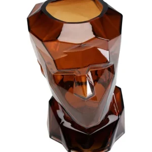 Online KARE Design Vase Prisma Face Brown 30cm